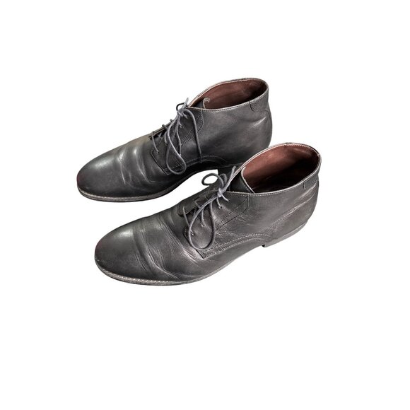 Gorgeous Johnston & Murphy Black Sheep Skin Leather Chukka Boots 12 - Picture 3 of 9